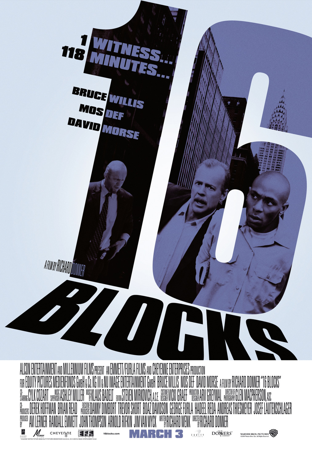 16 BLOCKS (2006) poster