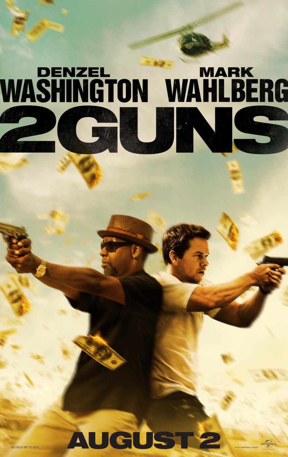 2 GUNS (2013) poster