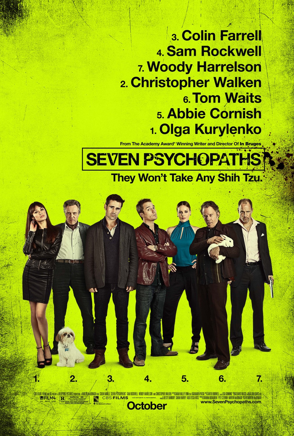 SEVEN PSYCHOPATHS (2012) poster