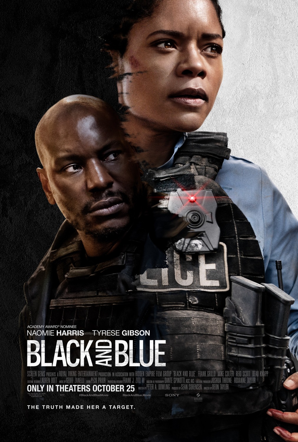 BLACK AND BLUE poster
