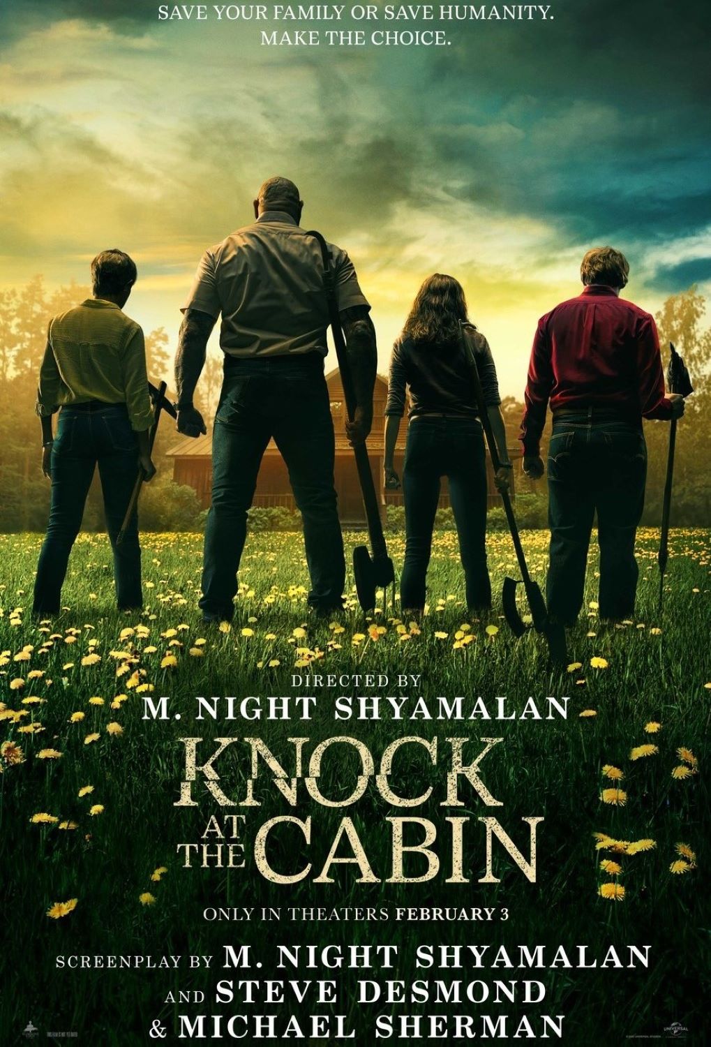 KNOCK AT THE CABIN poster