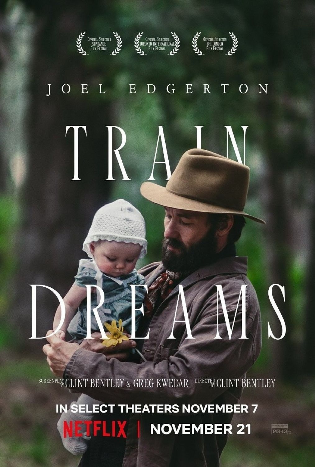 TRAIN DREAMS poster